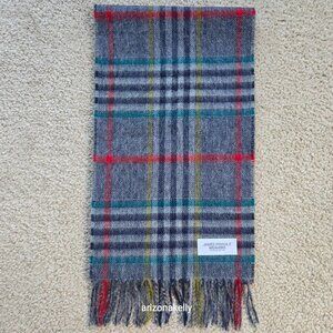 NWOT Merino Wool Scarf James Pringle Weavers Colorful Plaid